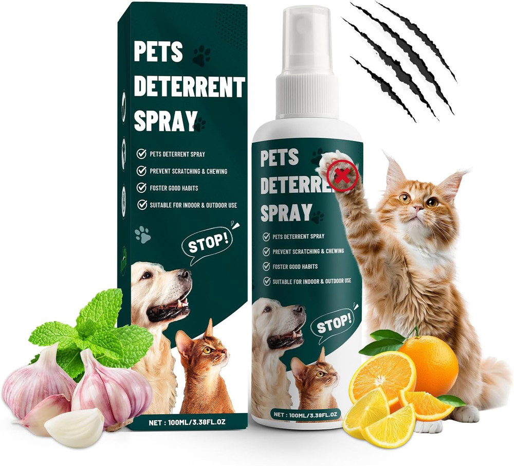 Effectively - Cat Deterrent Spray, No Scratch Spray for Cats - Eco Friendly, Pre