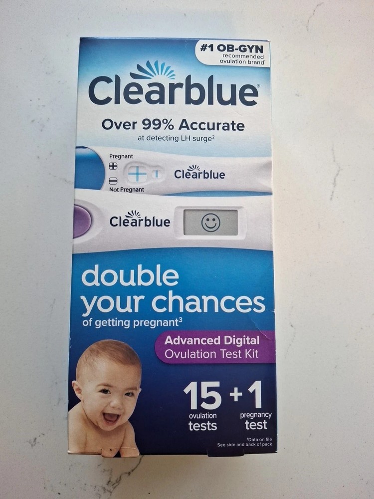 Clearblue Advanced Digital Ovulation Test Kit 15 Ovulation Tests + 1...