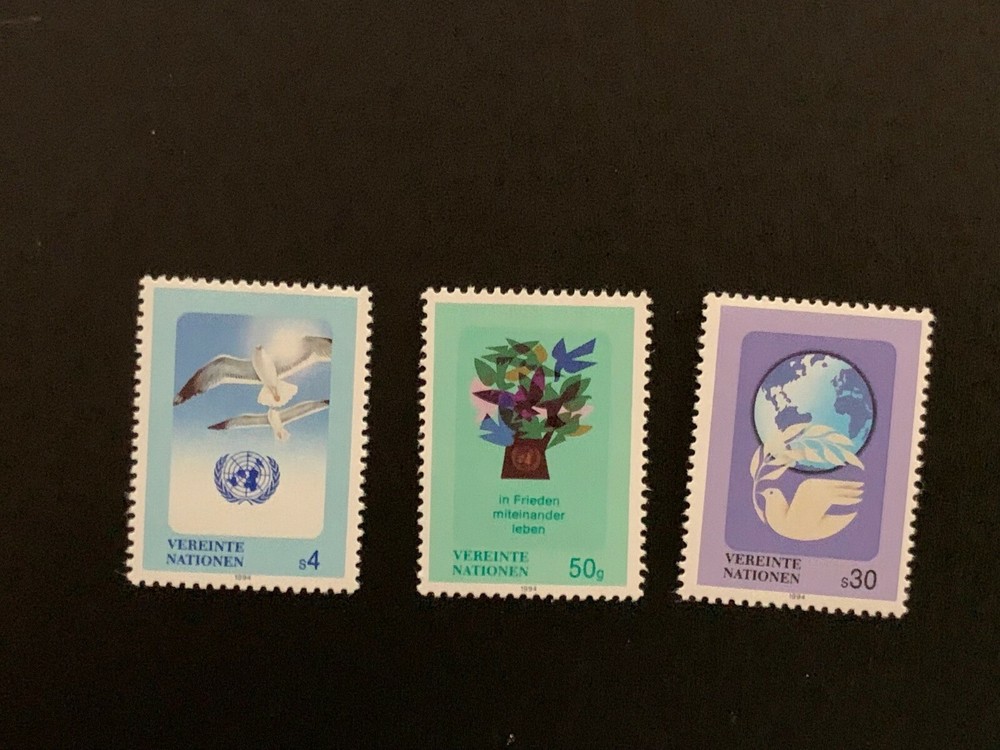UN-Vienna #167-169, 1994 Definitive/Regular Issues, Singles Set Unused NH