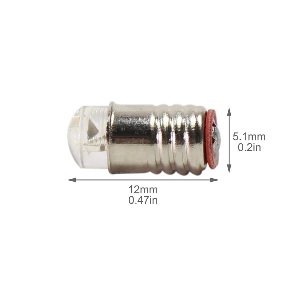 10pcs Warm White 5mm LED Screw Bulb E5 E5.5 12V HO TT N Scale E501
