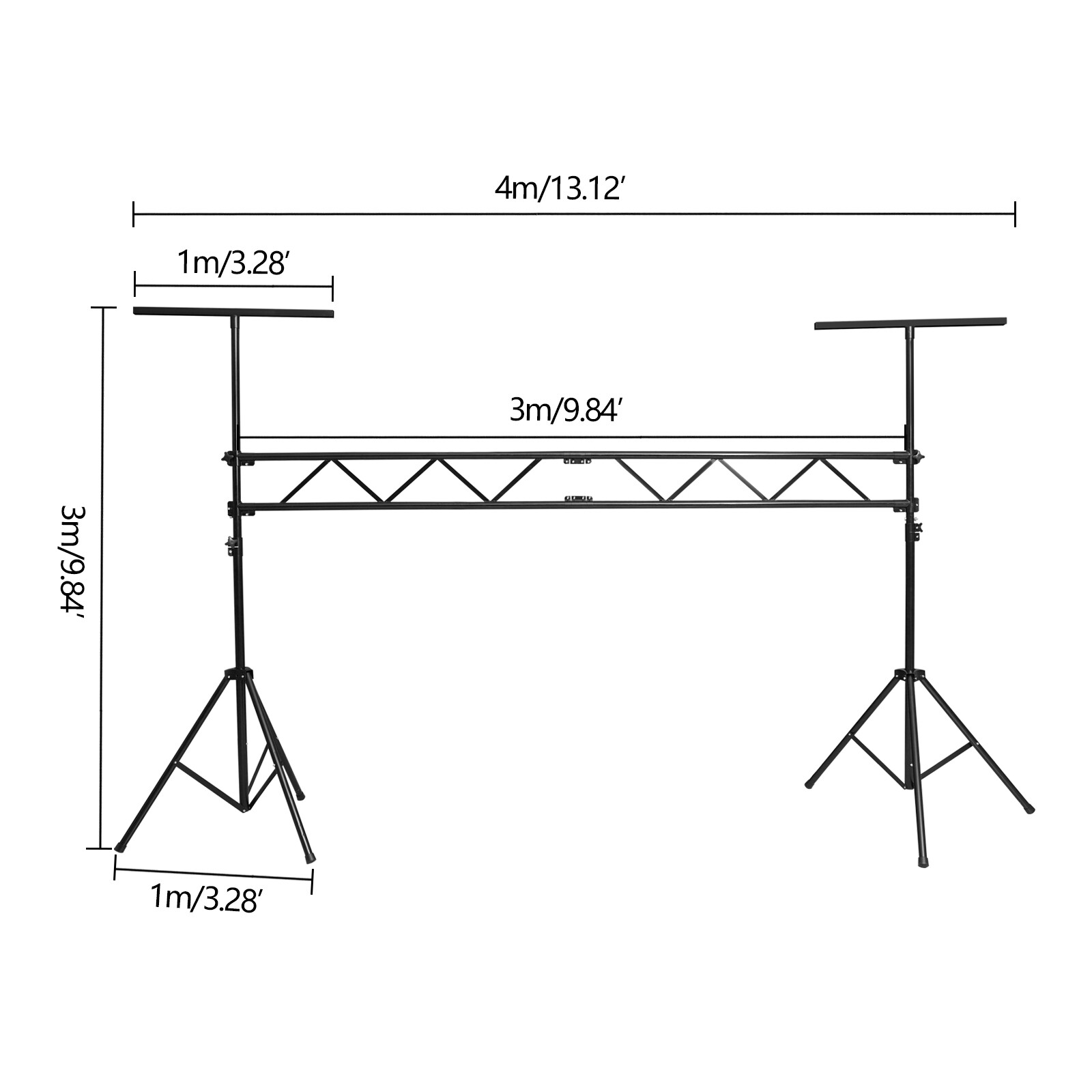 DJ Light Stand Rack T-Bar Lighting Trussing Stage Audio Light Truss Professional