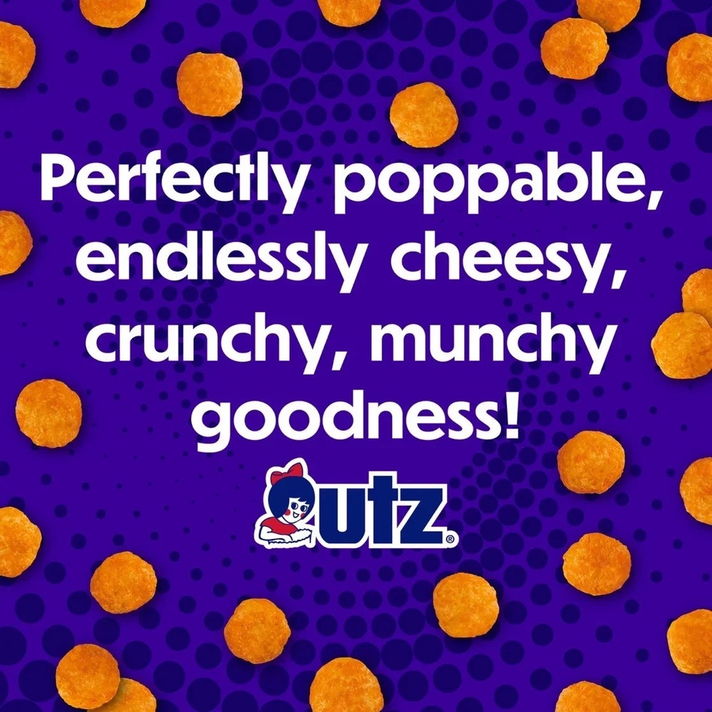 Utz Cheese Balls, 23 oz Barrel fast shipping
