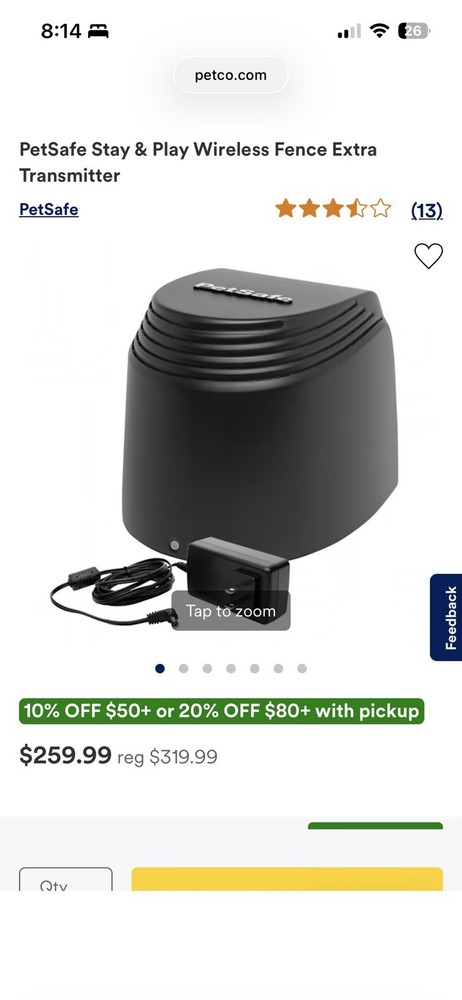 PetSafe Stay & Play Compact Wireless Fence System (transmitter only)