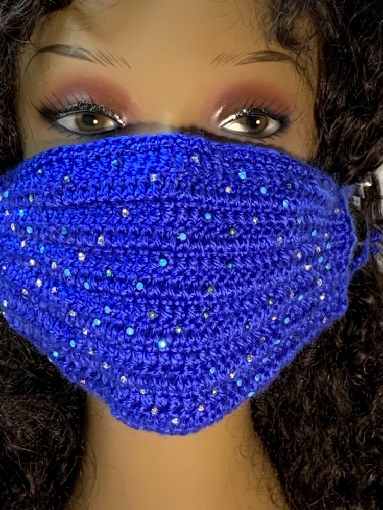Face mask, washable, nose clip, crochet
