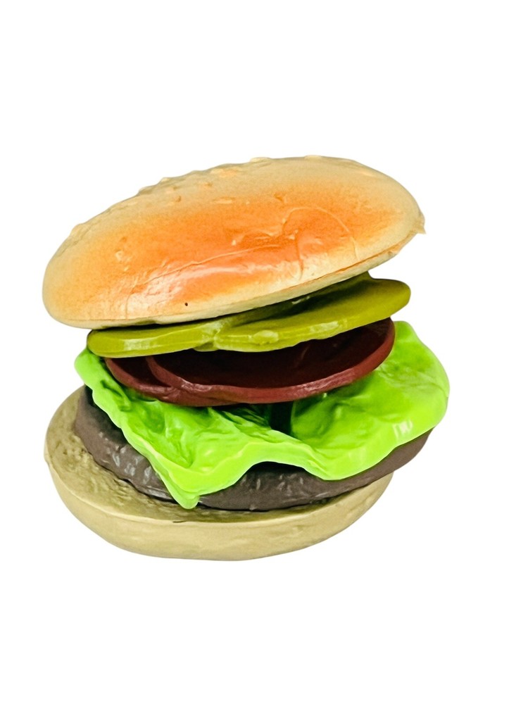 Our generation 18” doll replacement hamburger with bun, meat & fixin’s