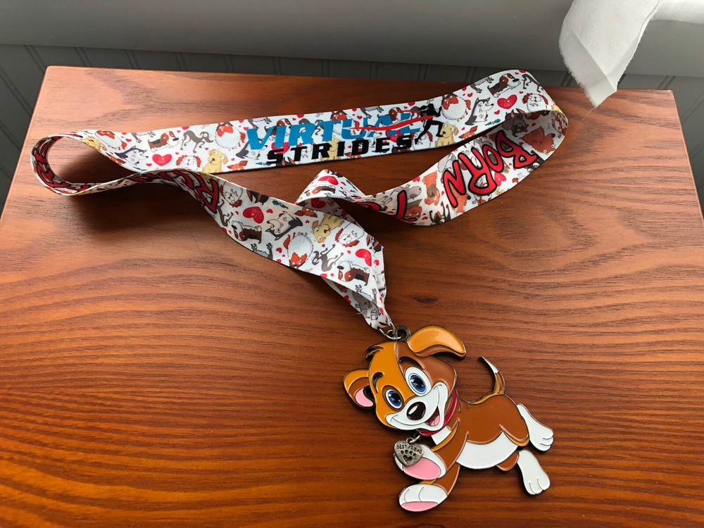virtual Stride  born free virtual marathon medal