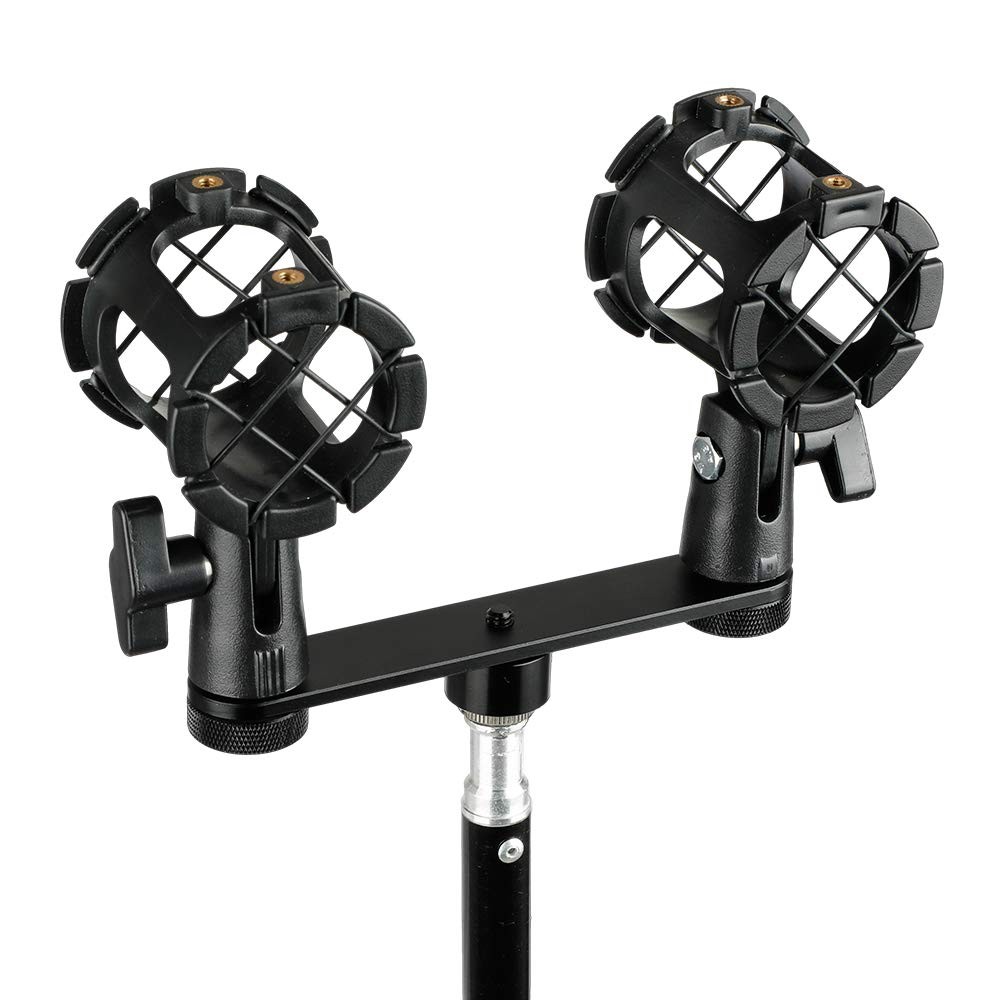 Double Microphone Mounts Bracket T-Bar - 1958