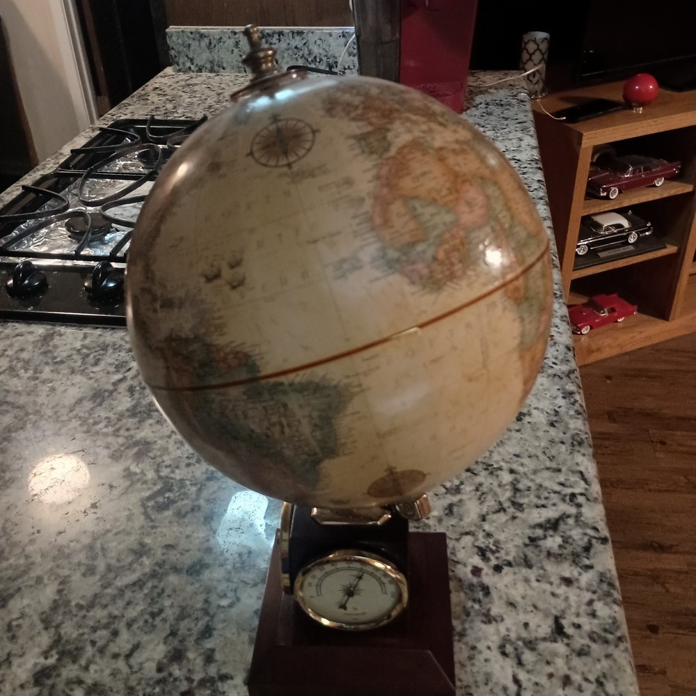 REPLOGLE 9" GLOBE WITH THERMOMETER, BAROMETER, HYDROMETER