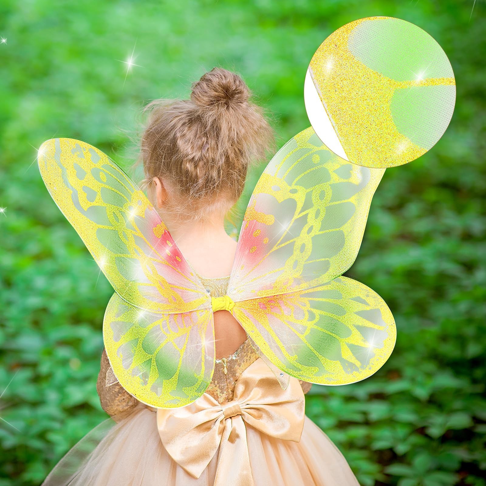 Fairy Wings, Costumes for Kids Butterfly Fairy Wings Sparkle Princess Wings 4PCS
