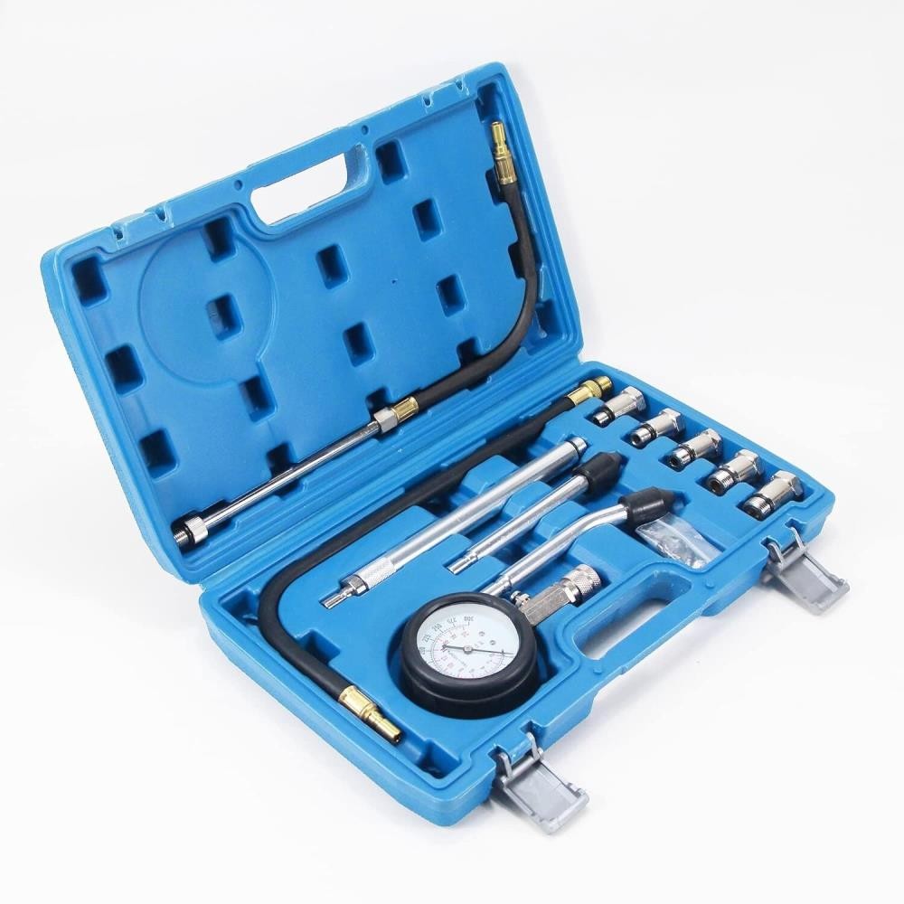 Engine Cylinder Compression Test Gauge Detector Kit Set For Car Motorcycle Tool