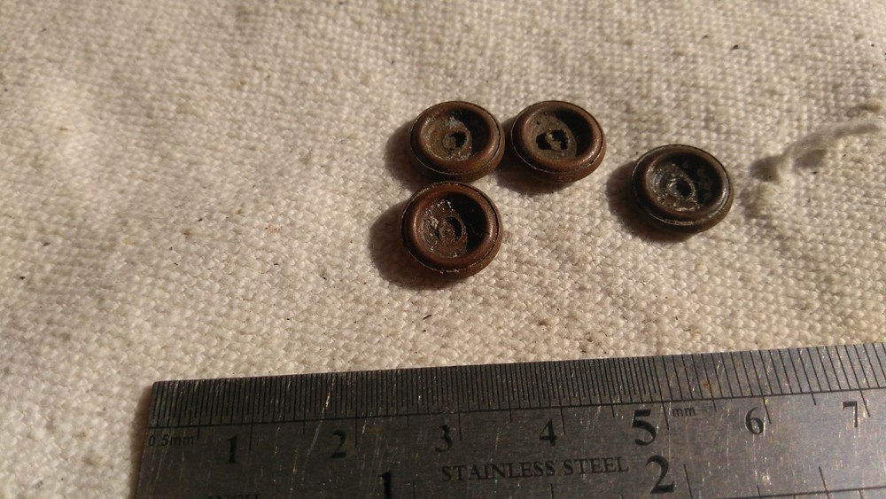WW2 German buttons from trenches