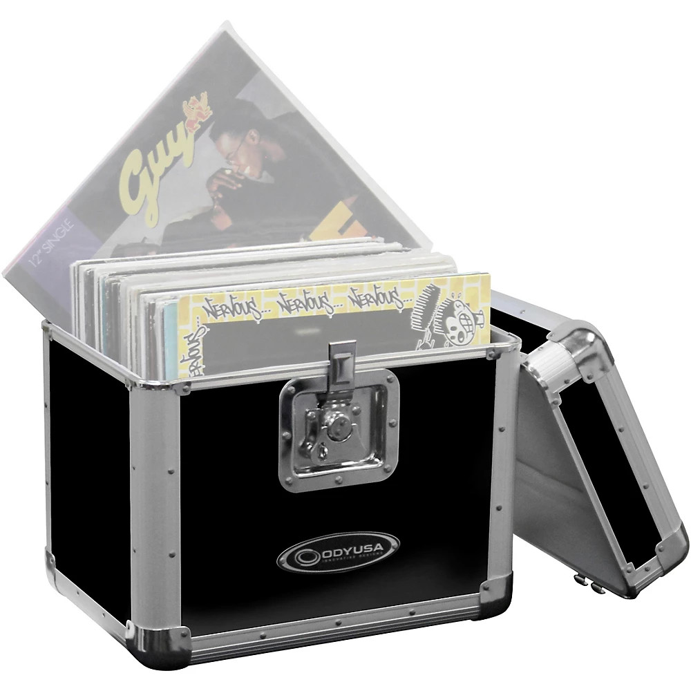 Odyssey KLP2BLK Stackable Record Utility Case for 12" Vinyl Records and LPs
