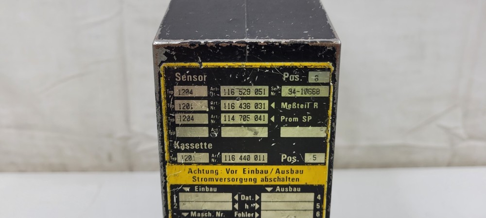G+D GIESECKE+DEVRIENT THICKNESS SENSOR 1204 116529051 USED