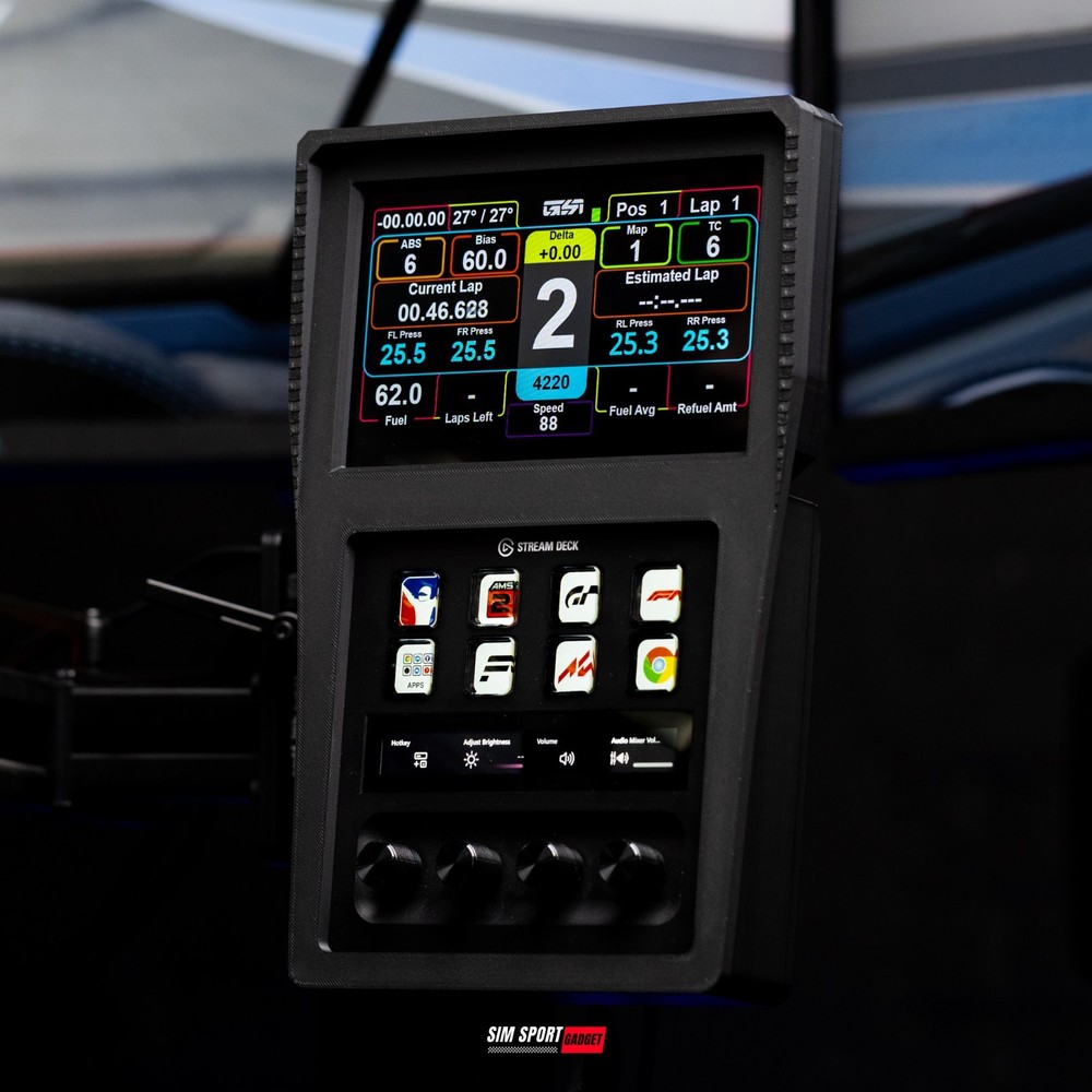 6.8 Inch Touchscreen Stream Deck Plus Combo Racing Dashboard for Sim Racing Rig
