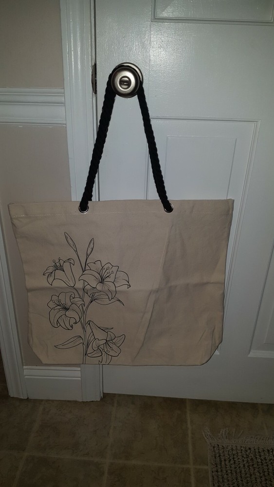 Large canvas Clinique bag