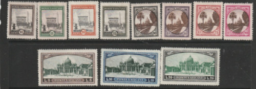 Vatican 1933 various values mounted mint