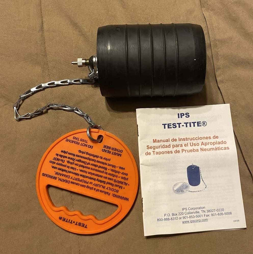 Test-Tite 83624 Pressure Relief Pneumatic Test Plug 4"
