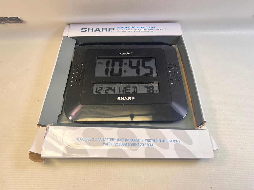 Sharp Accu-set Digital Wall Clock NIB