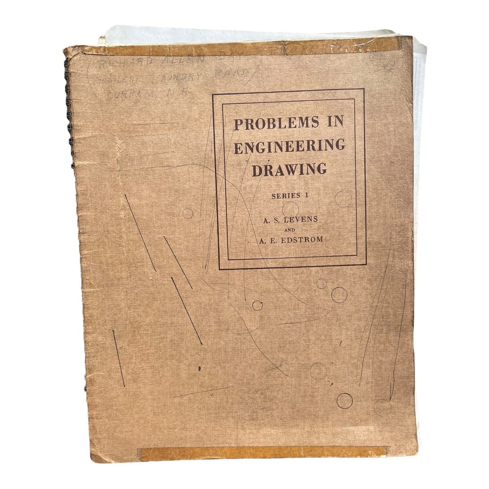 1945 Problems in Engineering Drawing Series 1 by Levens & Edstrom McGraw Hill