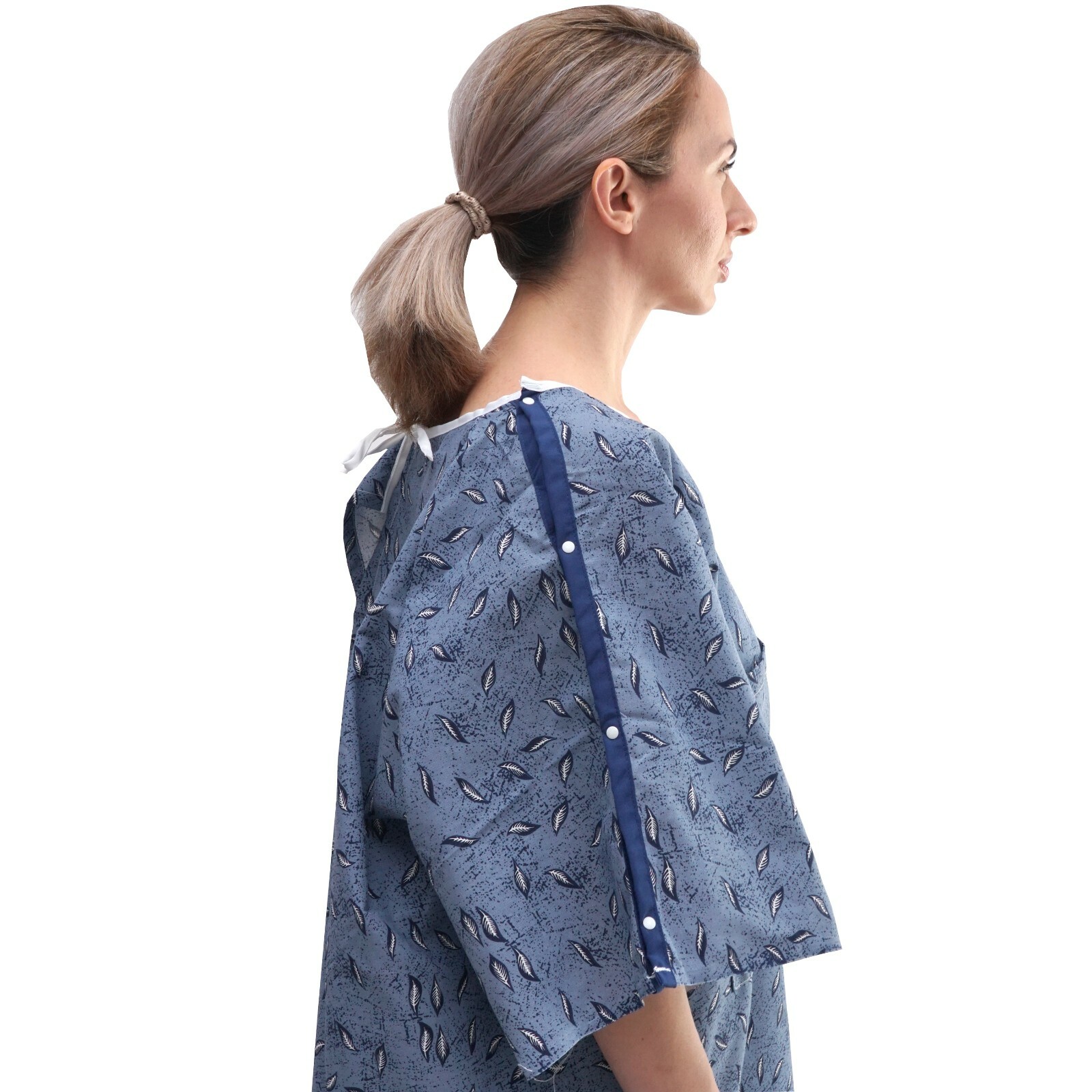 3 Pack - Hospital Patient Gown, IV, Tieside w/Telemetry Pocket, Size Medium - XL