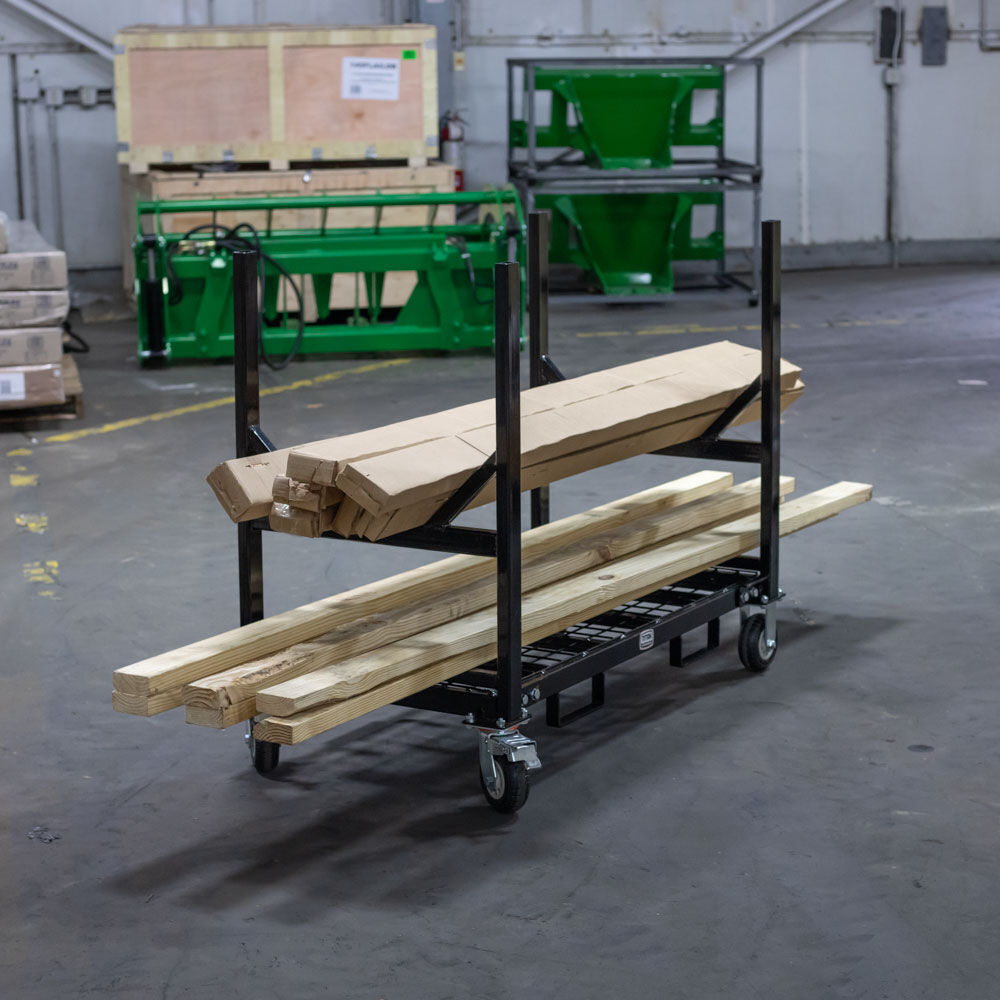 Titan Attachments Mobile Industrial Bar Cradle Cart, Heavy-Duty Rolling Platform