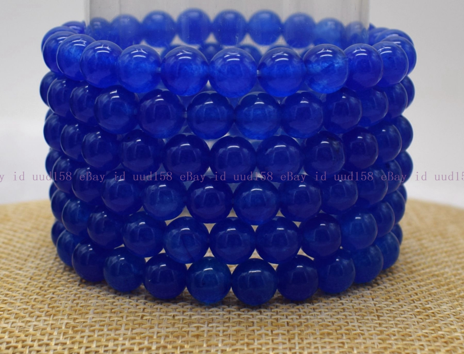 Wholesale Lots 6 Pcs 6/8/10/12mm Natural Gemstone Crystal Stretch Bracelet 7.5”