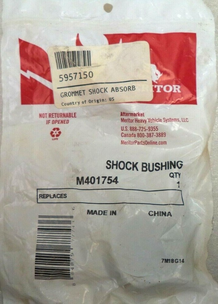 Meritor Shock Absorbing Bushing, pn M401754