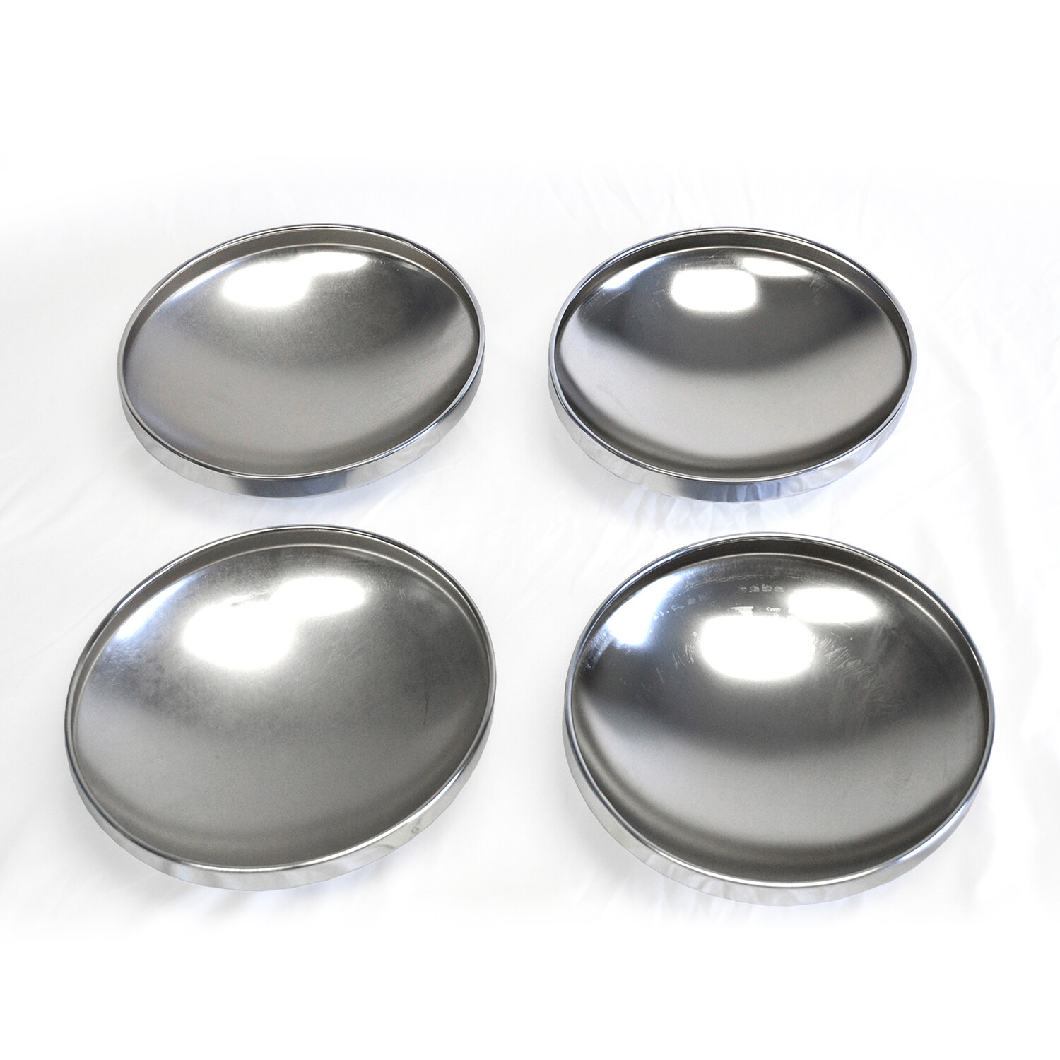 10-1/8 CHROME BABY MOONS Moon Center hubcaps Steel Wheel Cover Hot Rod Smoothie