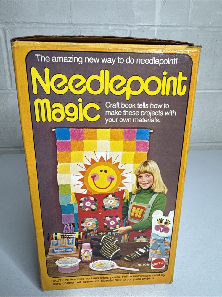 Vintage 1975 Mattel Needlepoint Magic Machine #9038 - READ