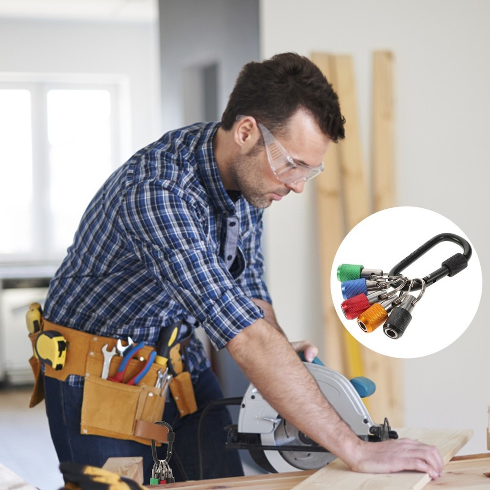 2 Sets Extendable Bit Holder Keychains Screwdriver Holders Cool Gadgets