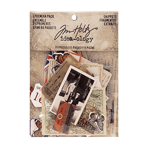 Ephemera Pack - 111 Pieces of Various Sizes for Creative Projects