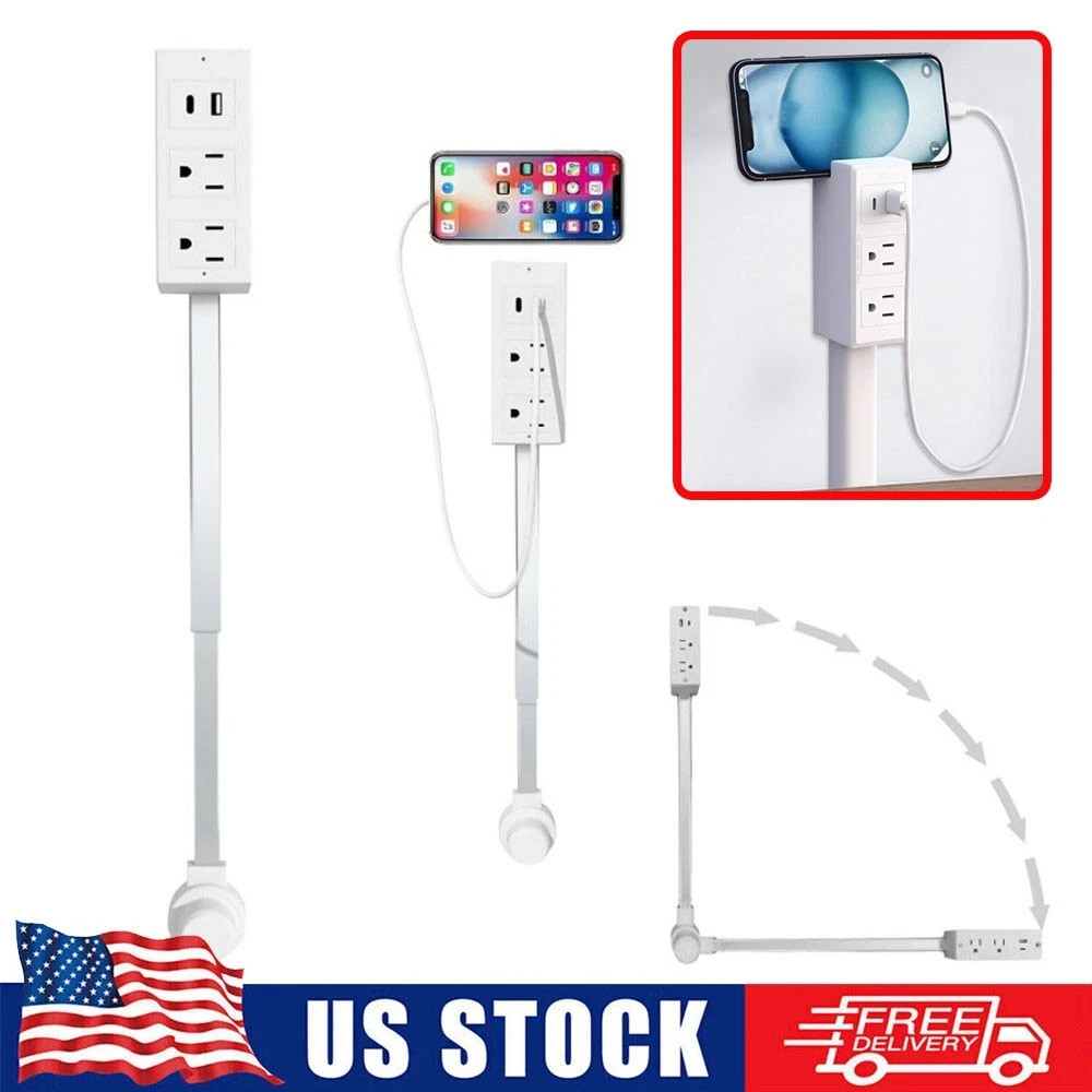 Electrical Outlet Expander Power Socket Rotating Extender Sofas Nightstands Des~