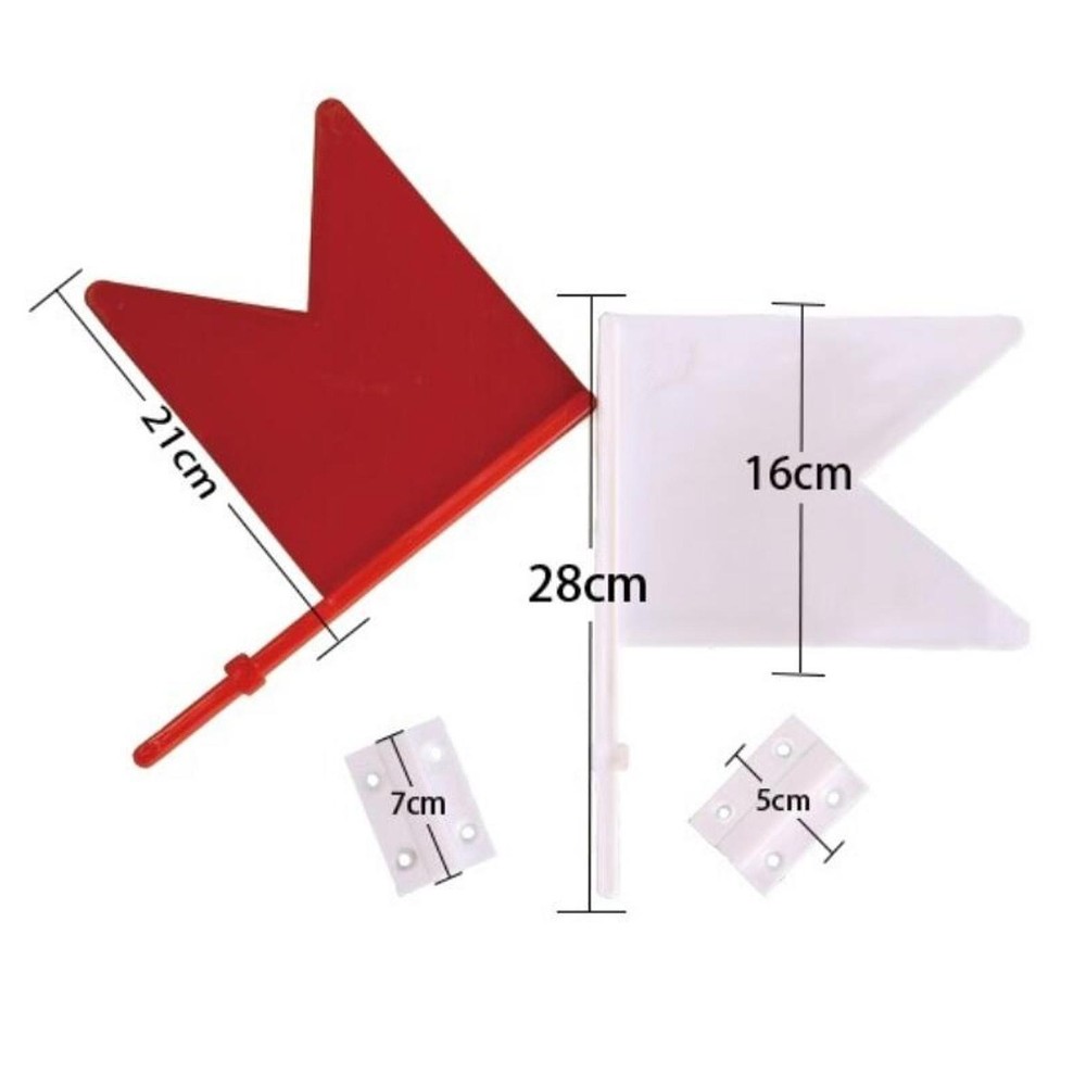 2Pcs Direction Flags, Red White Playing Field Flags Longeing Equipment Obstacle
