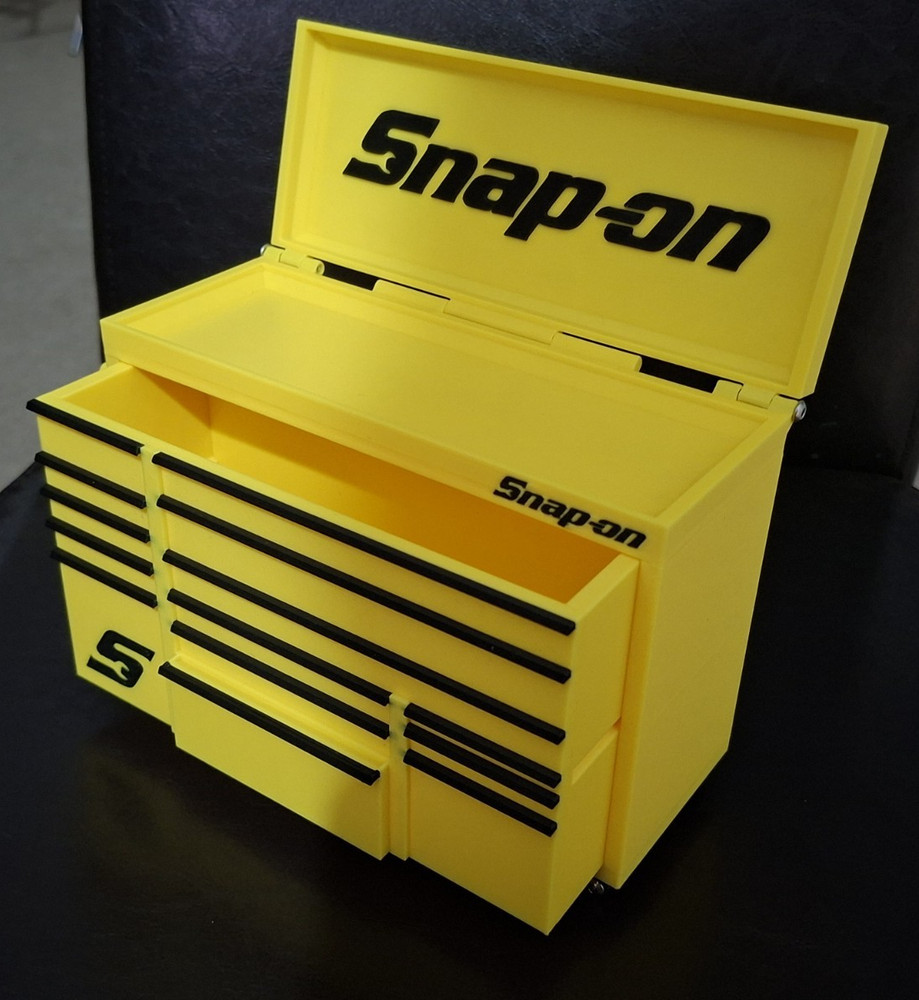 Snap-On Mini High Quality 3D Printed Toolbox (Yellow)