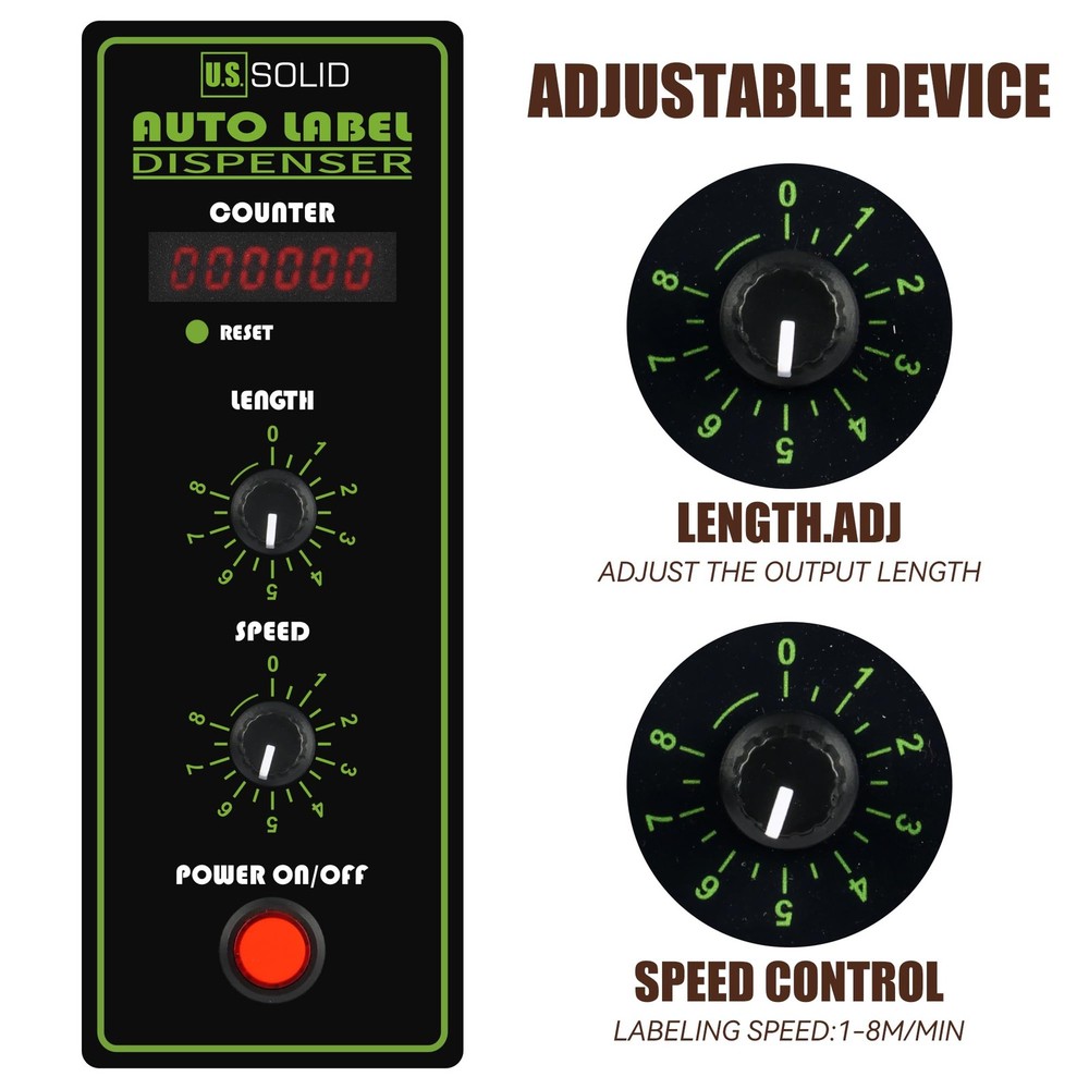 U.S. Solid Automatic Label Dispenser Fanfold Labels Counter 4.52 in Width