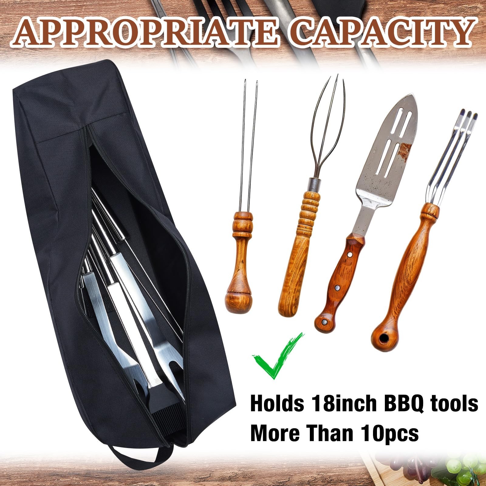 Amylove 1 Pc Grill Tool Storage Bags BBQ Utensil Grilling Oxford Cloth...