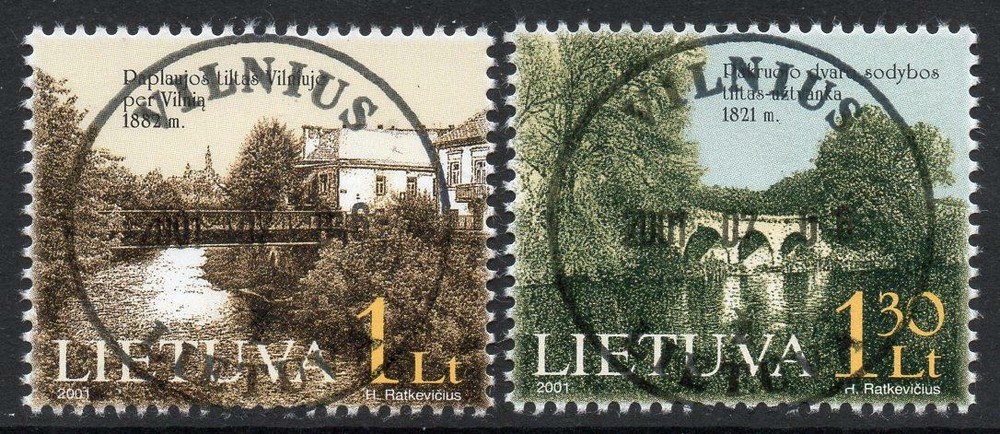 LITHUANIA USED/CTO 2001 Bridges