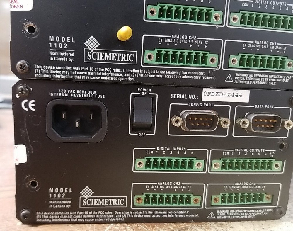 Lot Of 2 Sciemetric 1102 Analysis & Test System Panel Meter Sigmeter. *READ⬇️*