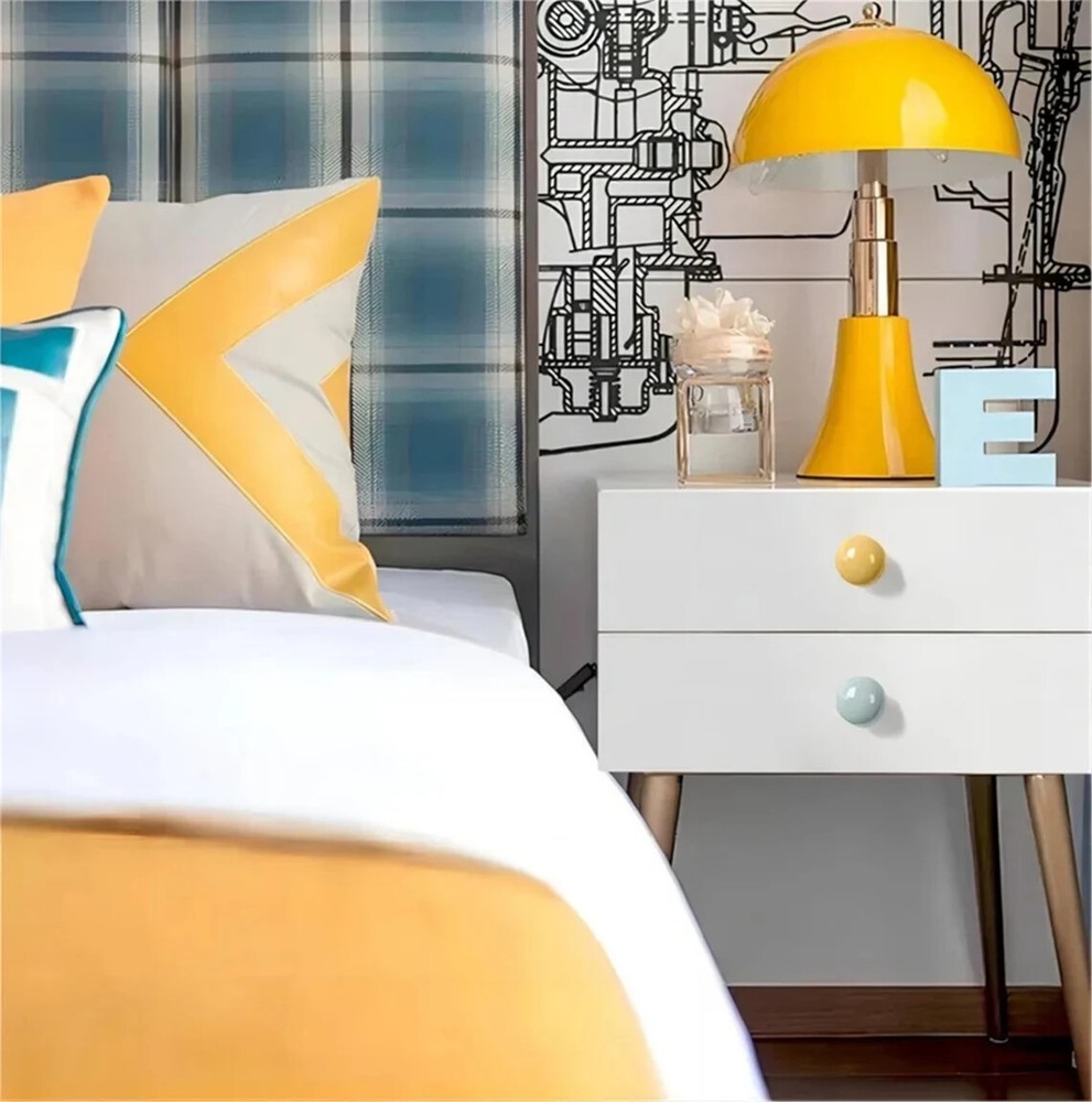 MFYS Colorful Ceramic Cabinet Knobs Candy Ball Knob Nursery Room Drawer pull