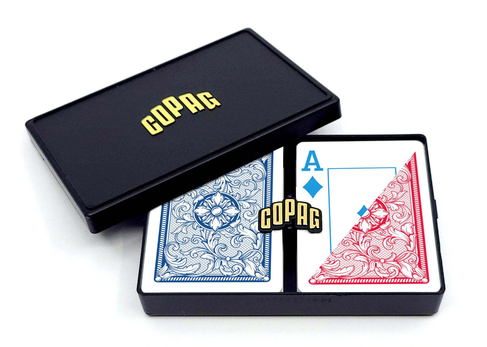 COPAG Legacy -Red/Blue - Super Index - 4 Color Bridge Playing Cards
