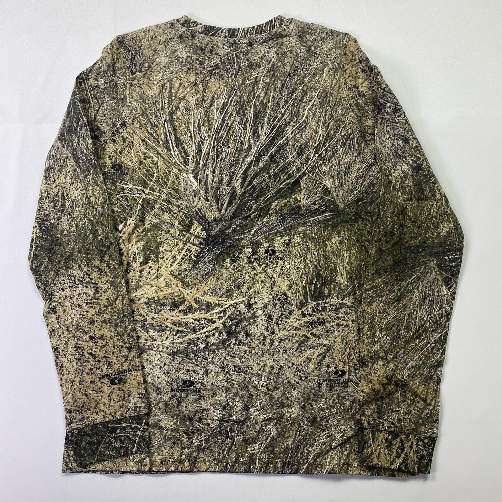 Magellan Mossy Oak Youth XL Long Sleeve Brush Camo Hunting Shirt Cotton Casual