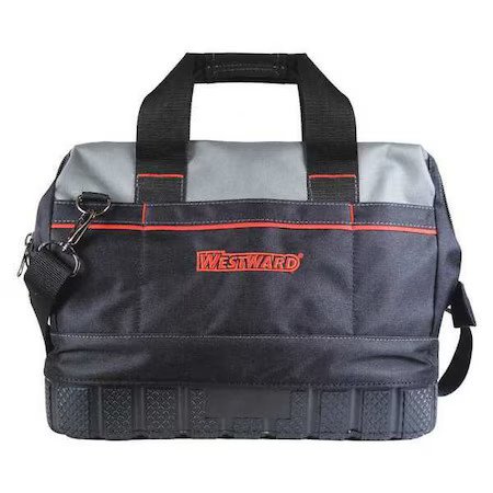 Westward 53Jw37 Tool Bag, General Purpose, 16 Pockets,  Black,  Polyester,  16
