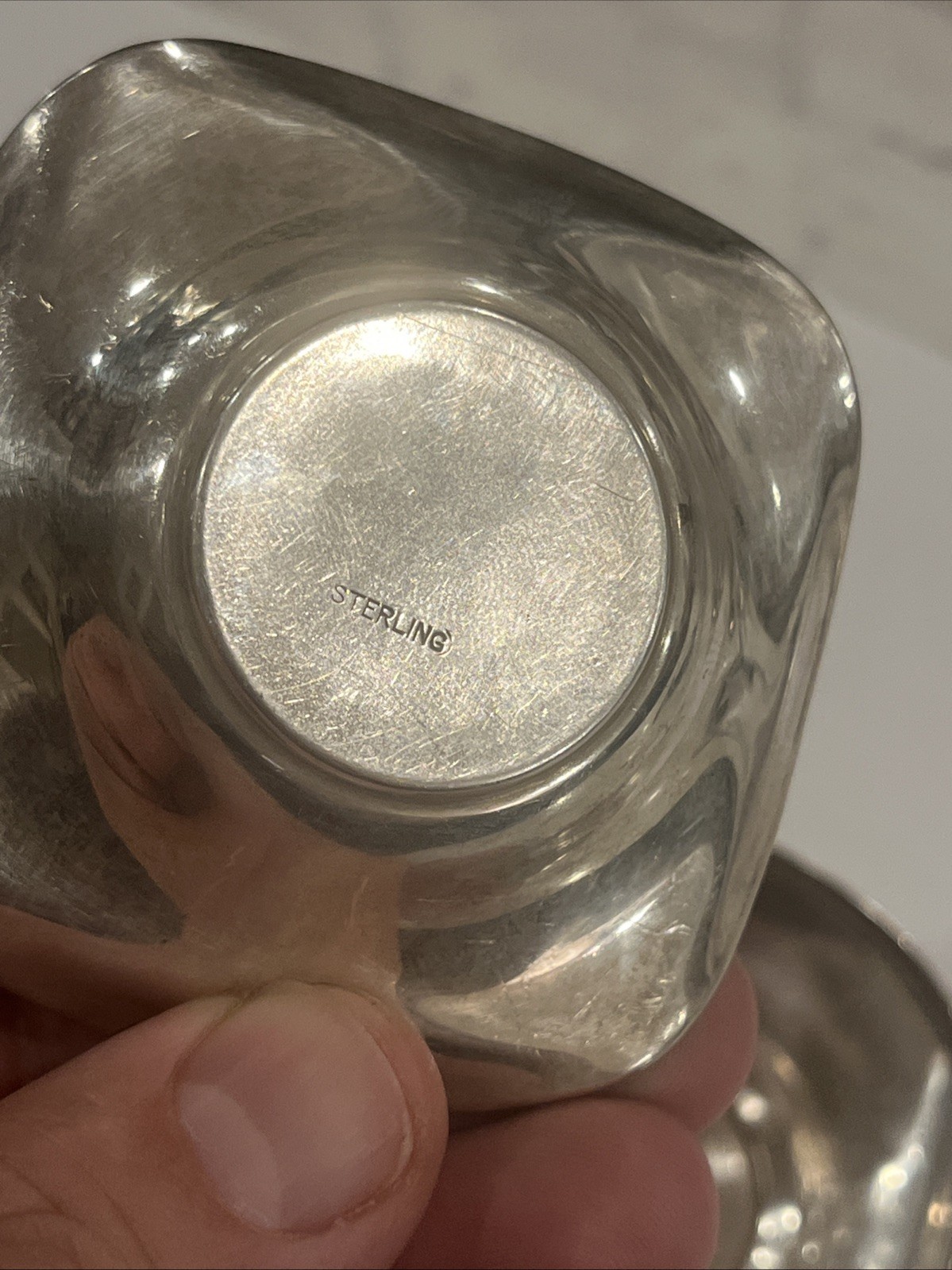 Pair Vintage STERLING SILVER SALT CELLARS Bowl Dishes 30 Grams 2.75”