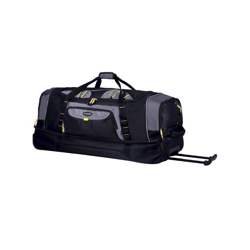 36" 2-Section Drop-Bottom Rolling Duffel Telescopic Handle Rolling Extra Large