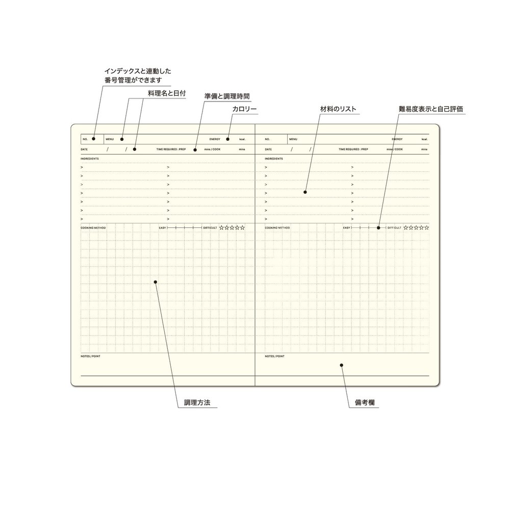 Laconic Style Notebook B6 Cooking LGF41