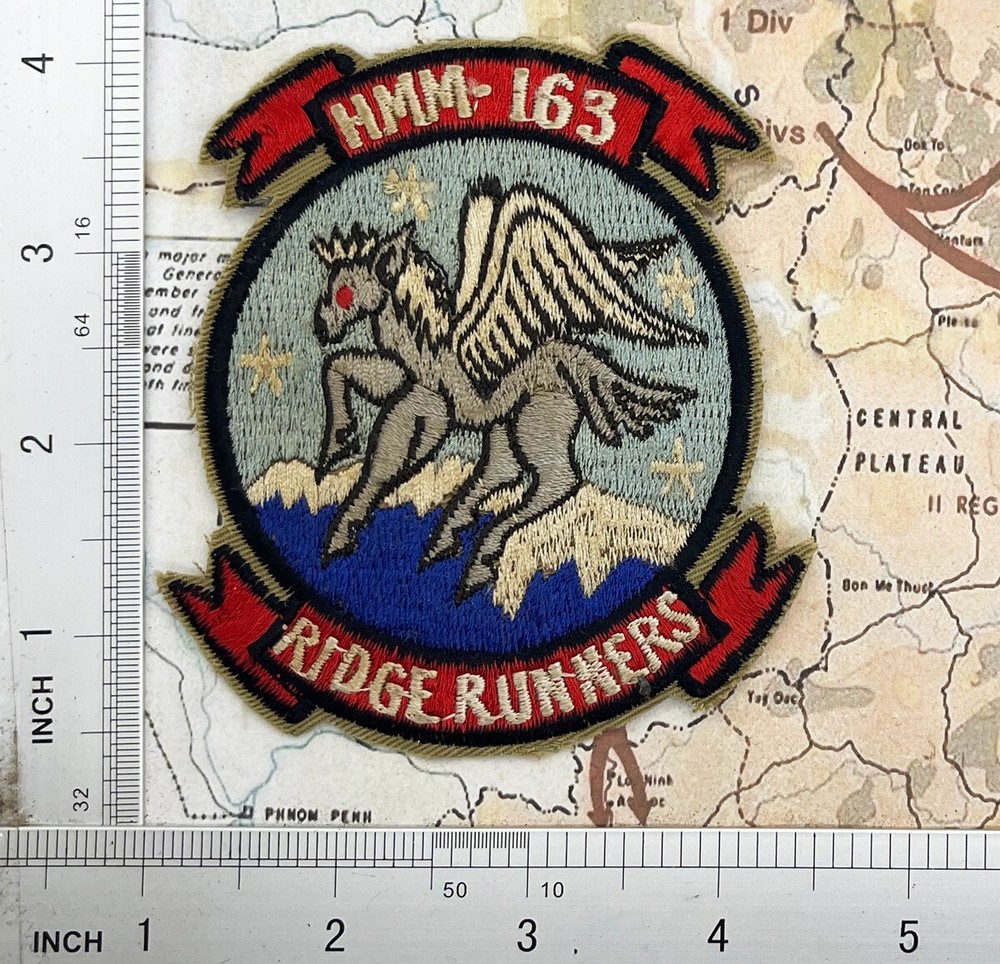 patch , usmc hmm 163 ridge runners patch , usmc 163 hmm patch , t6-826
