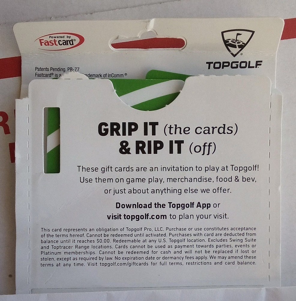 $100 TopGolf Gift Card