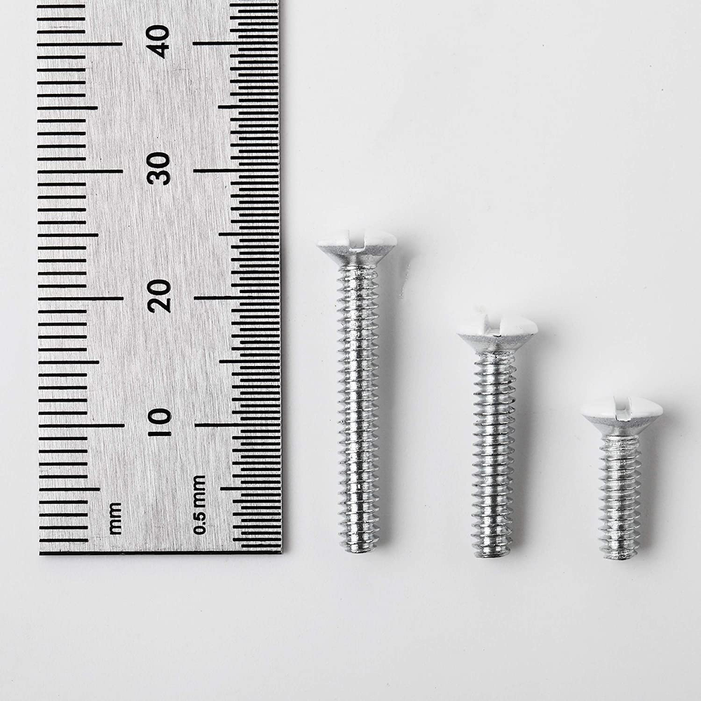 Bates Wall Plate Screws 75 Pack Assorted Size Outlet WHITE Cover Long Electrical