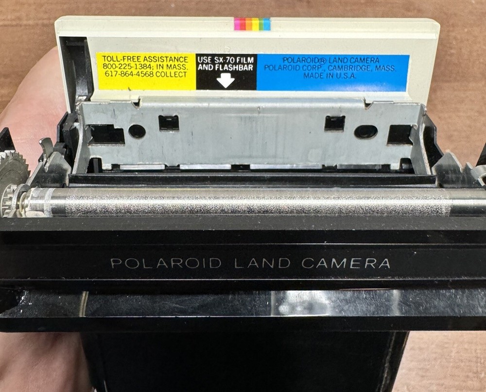 Vintage Polaroid One Step Rainbow Instant Land Camera With Strap UNTested
