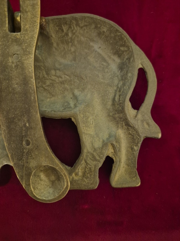 Vintage Brass Elephant Door KNOCKER